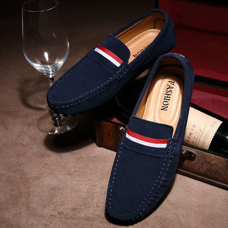 Men's Cow Suede Leather Luxury Loafers - AM APPAREL