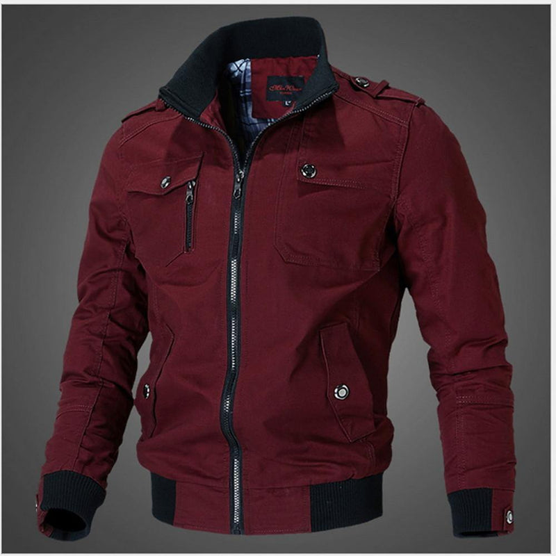 Men's Fall & Winter Solid Colored Regular Jacket. - AM APPAREL