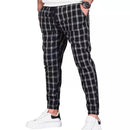 Men's Fashion Plaid Skinny Pencil Pants - AM APPAREL