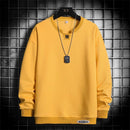 Men's Fashion Round Collar Solid Colored Sweatshirt - AM APPAREL