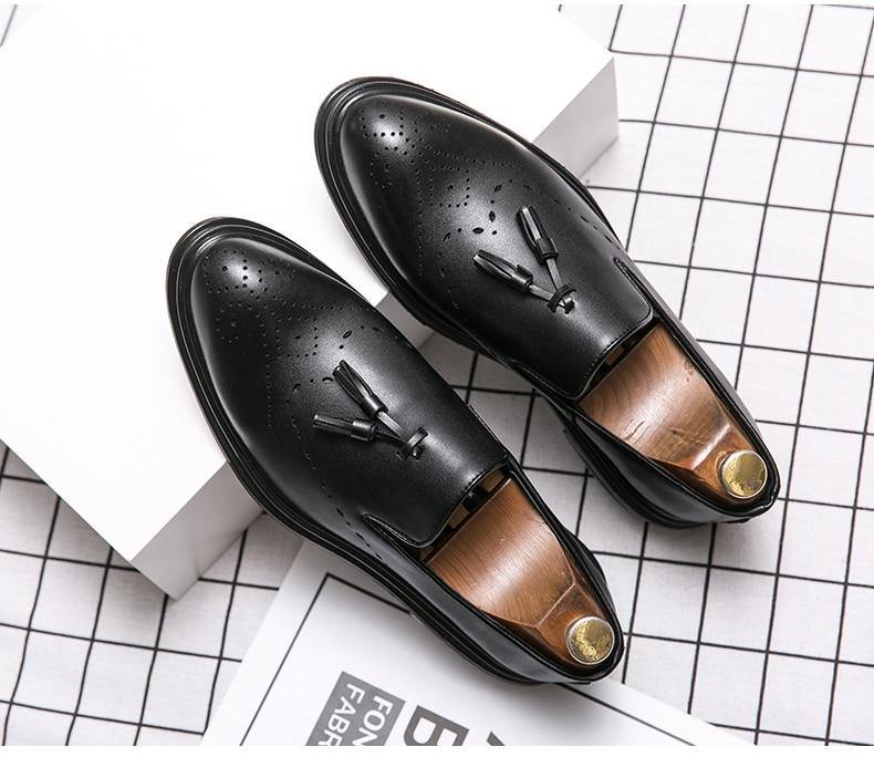 Men's Formal Faux Leather Oxford Shoes - AM APPAREL