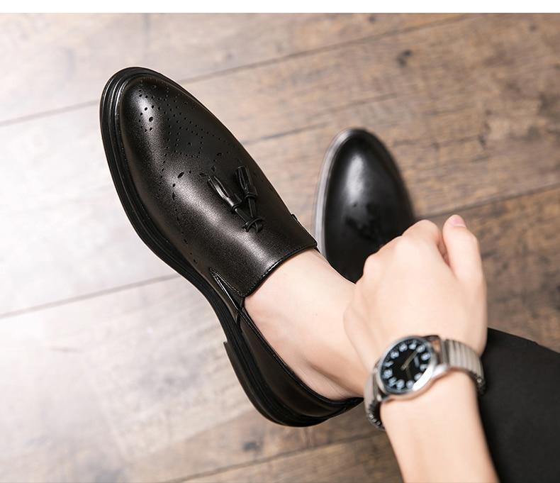 Men's Formal Faux Leather Oxford Shoes - AM APPAREL
