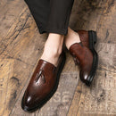 Men's Formal Faux Leather Oxford Shoes - AM APPAREL