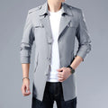 Men's Formal Trench Coats W/ Buttons - AM APPAREL
