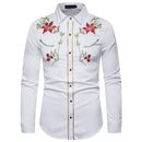 Men's Geometric Floral Daily Business Shirt - AM APPAREL