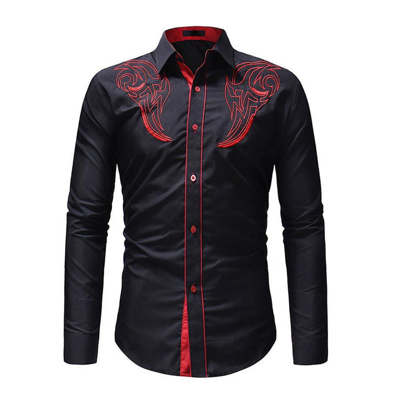 Men's Geometric Stylish Regular Shirt - AM APPAREL