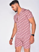 Men's Hawaiian Summer Shirt and Short Set - AM APPAREL