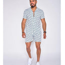 Men's Hawaiian Summer Shirt and Short Set - AM APPAREL