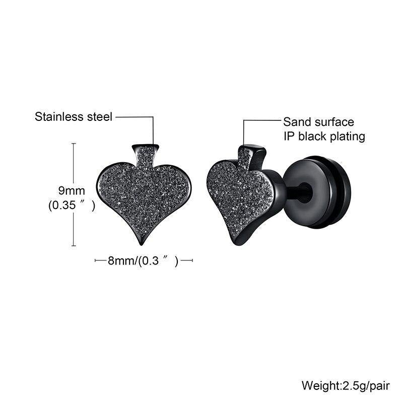 Men's Heart Stud Earring - AM APPAREL