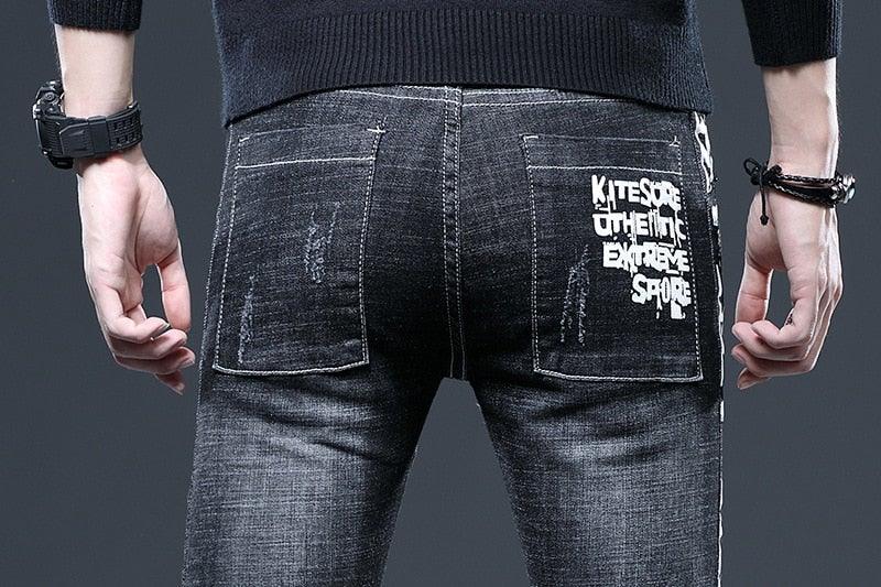 Men’s High Quality Retro Black Denim Pants - AM APPAREL