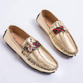 Men's Italian Style Trendy Genuine Leather Loafers - AM APPAREL