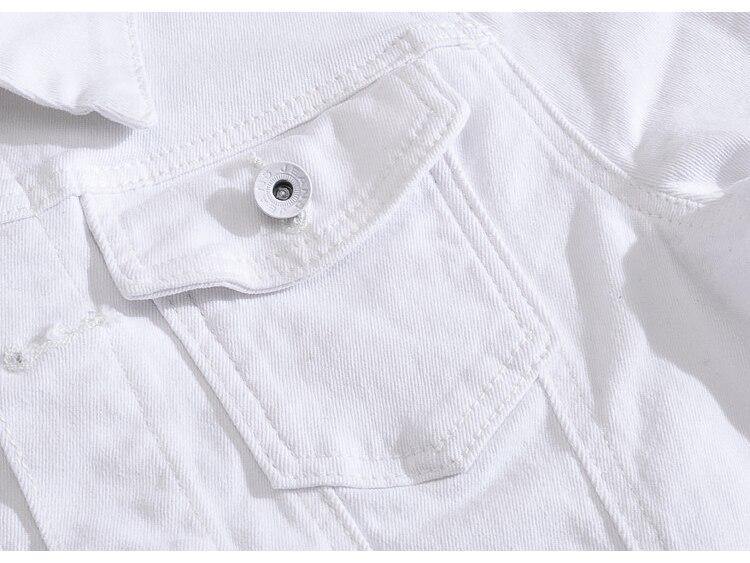 Men's Patchwork Design Slim Fit Denim Jacket - AM APPAREL