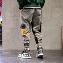 Men's Patchwork Side Pockets Cargo Pants - AM APPAREL