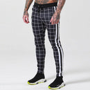 Men's Plaid Slim Fit Jogger Pants - AM APPAREL