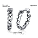 Men's Silver Color Link Earring - AM APPAREL