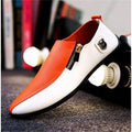 Men's Soft Leather Slip On Loafers - AM APPAREL