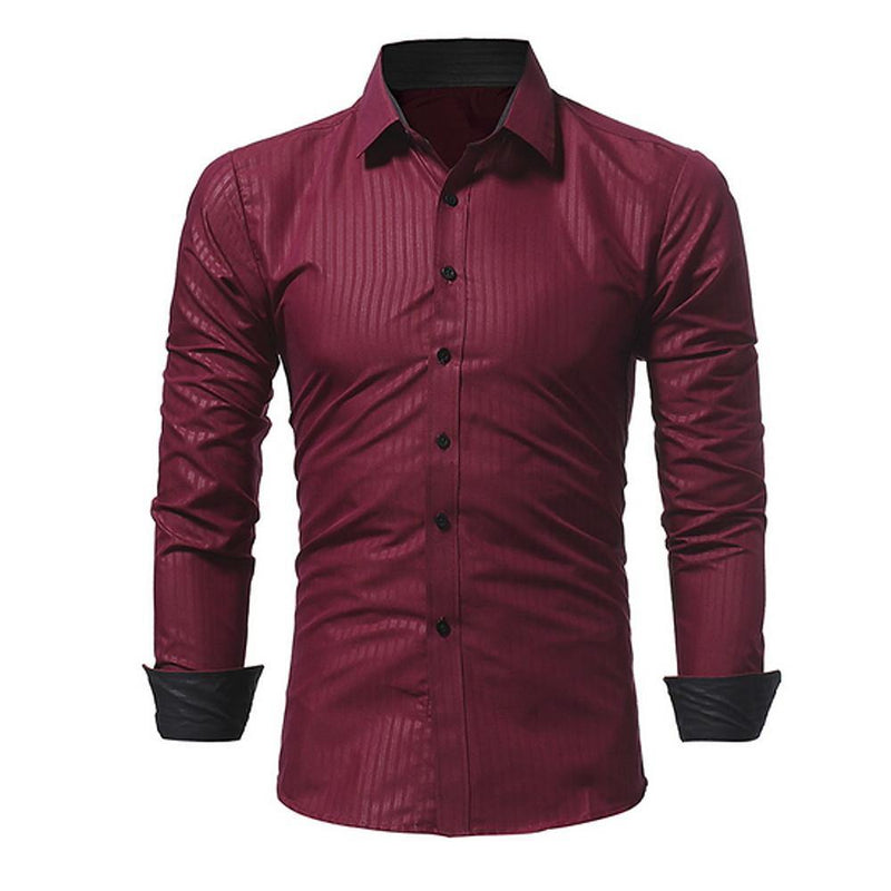 Men's Solid Colored Formal Shirt - AM APPAREL