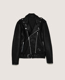 Men's Spring Soft Leather Biker Jacket - AM APPAREL