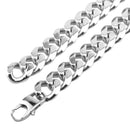 Men's Stainless Steel Long Silver Necklace - AM APPAREL
