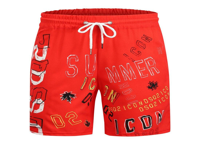 Men's Summer Printed Beach Shorts - AM APPAREL