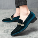 Men's Velvet Comfy Formal Loafers - AM APPAREL