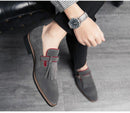 Men's Vintage Tassels Leather Loafers - AM APPAREL