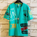 New Unisex Streetwear O-Neck Printed T-Shirt - AM APPAREL