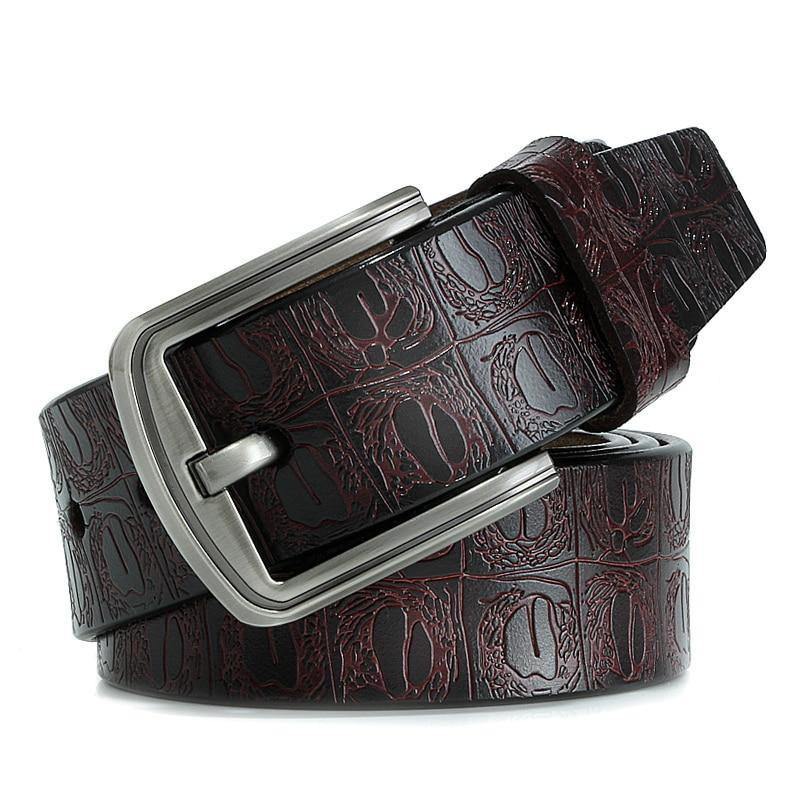 Pin Buckle Genuine Leather Cowhide Men's Belt - AM APPAREL