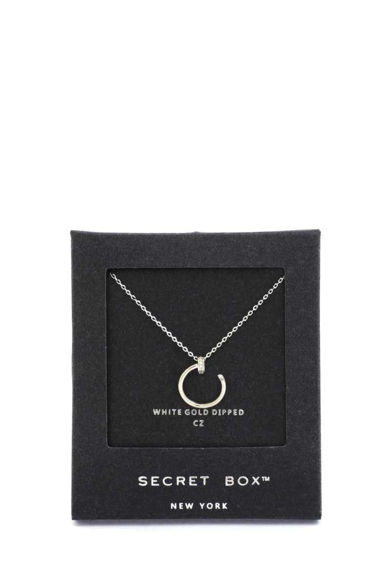 Secret Box Nail Charm Necklace - AM APPAREL