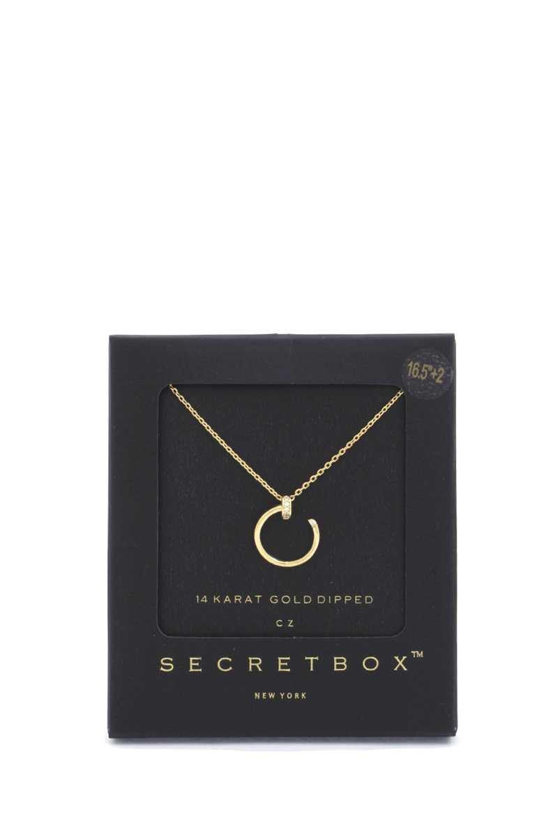 Secret Box Nail Charm Necklace - AM APPAREL