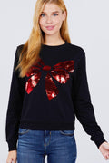 Sequins Embroidered Pullover - AM APPAREL