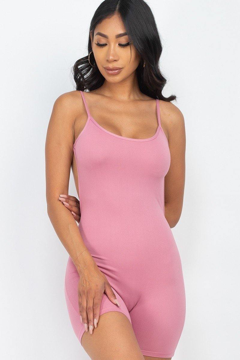 Sexy Backless Cami Romper - AM APPAREL