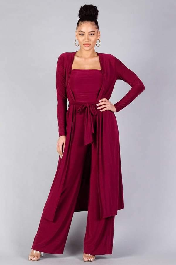 Sexy Silky Belted Robe - AM APPAREL