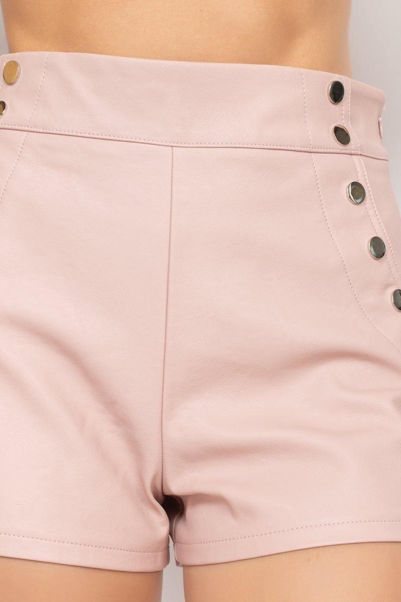 Side Button Detailed Jacket & Shorts Set - AM APPAREL