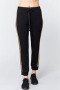 Side Stripe Tape French Terry Pants - AM APPAREL