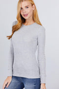 Thermal Crew Neck Tops - AM APPAREL