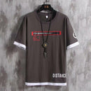 Unisex Streetwear Print Color Block T-shirt - AM APPAREL