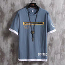 Unisex Streetwear Print Color Block T-shirt - AM APPAREL