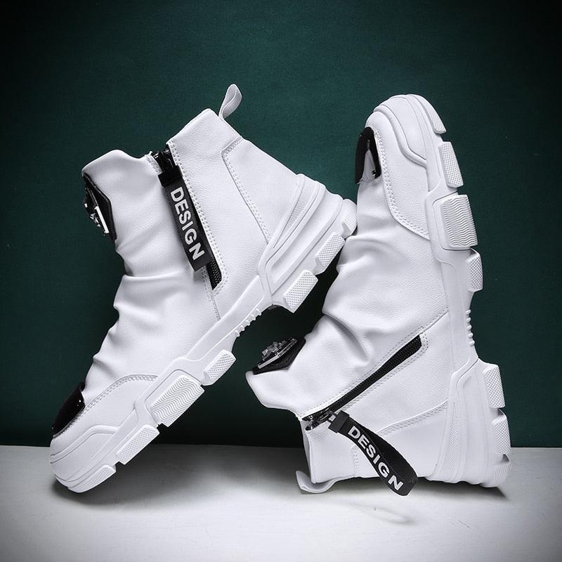 Unisex Vulcanized High Top Sneakers - AM APPAREL
