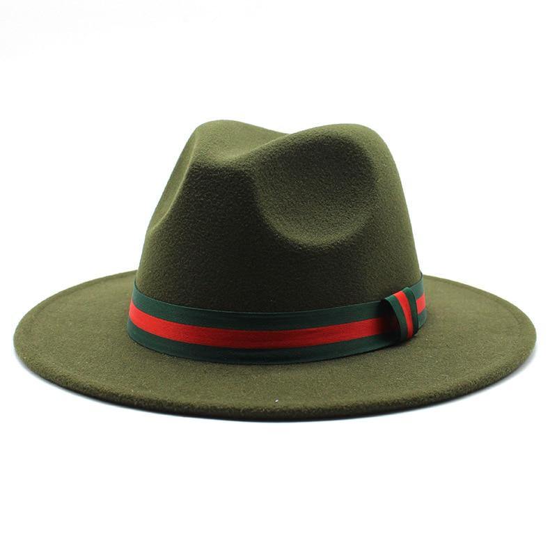 Unisex Wool Wide Brim Fedora Hats - AM APPAREL