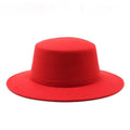 Unisex Woolen Flat Top Fedora Hat - AM APPAREL