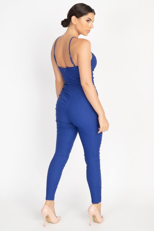 V Wire Skinny Jumpsuit - AM APPAREL