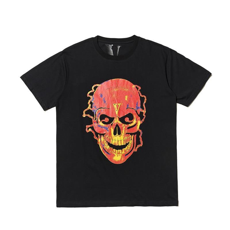 VLONE Skull Print Men's 100% Cotton T-Shirt - AM APPAREL