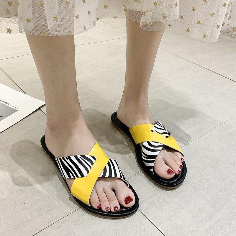 Women's Indoor Stripe Sandals - AM APPAREL