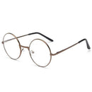 Women's Round Metal Frame Glasses With Clear Lens - AM APPAREL