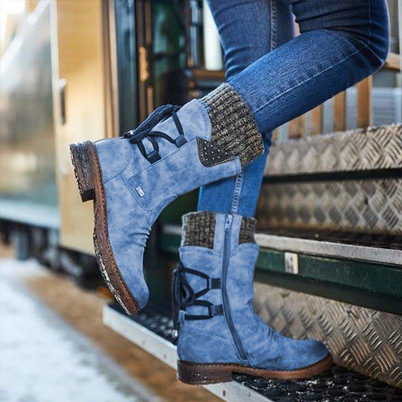 Women's Winter Mid-Calf Boots - AM APPAREL