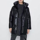 Women's Winter Zipper Parkas Long Coats - AM APPAREL