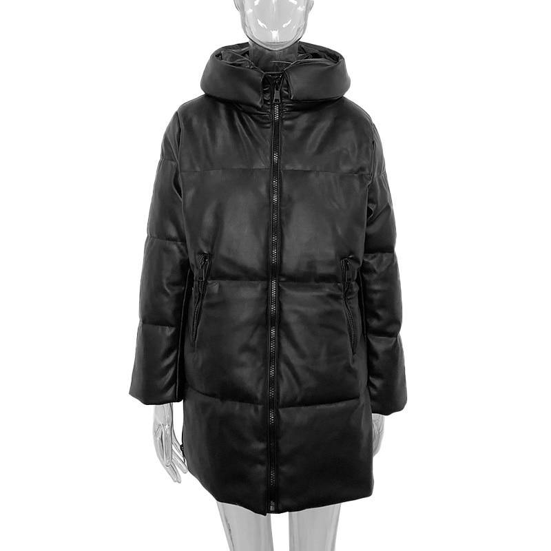Women's Winter Zipper Parkas Long Coats - AM APPAREL
