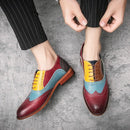 YRL Men's Multi Color PU Leather Oxfords - AM APPAREL