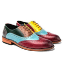 YRL Men's Multi Color PU Leather Oxfords - AM APPAREL